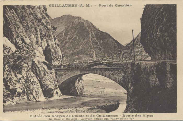 Guillaumes (A.-M.) - Pont de Gueydan - Entrée des Gorges de Daluis et de Guillaumes - Route des Alpes