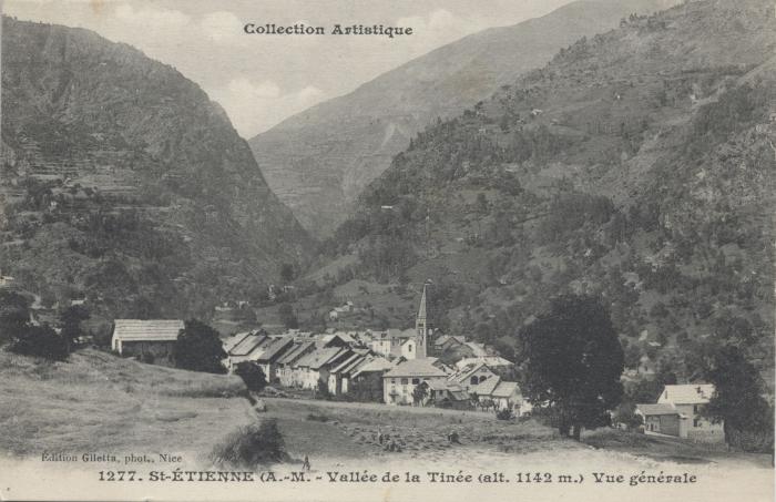 Collection Artistique - 1277. St-ETIENNE (A.-M. - Vallée de la Tinée (alt. 1142 m.) Vue générale