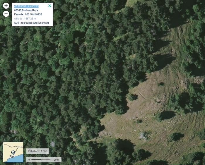 Vue aérienne, IGN, 2017.