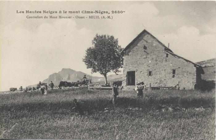 Beuil (A.-M.) Les hautes neiges &amp; le mont Cima-negra, 2680m, contrefort du Mont Mounier ouest.