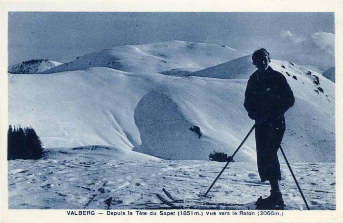 VALBERG - Depuis la Tête du Sapet (1851 m.) Vue vers le Raton (2066 m.)